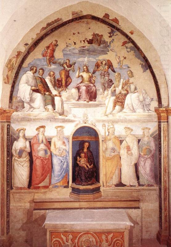 PERUGINO, Pietro Trinity and Six Saints china oil painting image